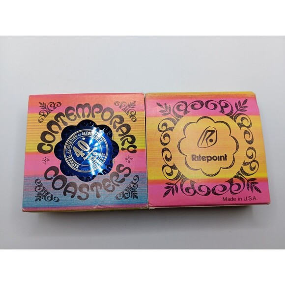 8) Ritepoint Blue Hippy Coasters 40th National Association Of Accounting York PA - Picture 1 of 15